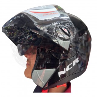 NCR KASK ÇENE AÇILIR PARLAK SİYAH 