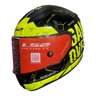 Ls2 Rapid Player Kask Neon Sarı - Siyah
