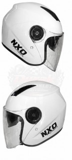 NXO ÇENESİZ KASK GÜNEŞ VİZÖRLÜ BEYAZ