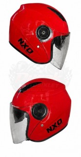 NXO ÇENESİZ KASK GÜNEŞ VİZÖRLÜ KIRMIZI