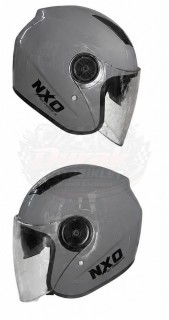 NXO ÇENESİZ KASK GÜNEŞ VİZÖRLÜ TİTANİUM