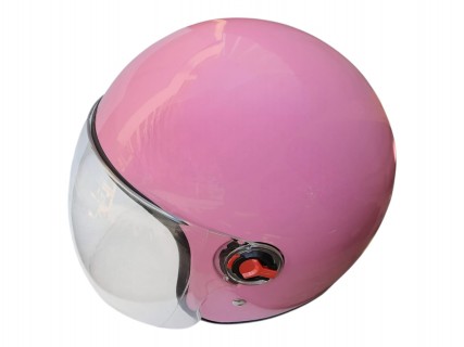 ÇOCUK KASKI KIZ PEMBE ÇENESİZ İTHAL.